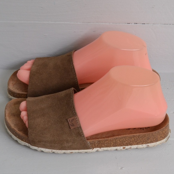 Biostep Tan Brown Sandals Women's 7.5 Made In Spain Slip On Shoes Casual - Picture 1 of 7